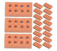 Hohopeti 150 Mini Mattoni in Argilla Sicura per Blocchi per DIY Mattoncini Miniature per Casa delle Bambole e Giardino Modelli Staccabili per Creatività e Paesaggistica