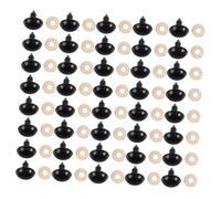 Hohopeti 150 Pezzi Occhi di Sicurezza Neri con Rondelle in Plastica per Peluche Amigurumi Accessori per Giocattoli Crochet Decorazioni Festa