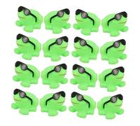 Hohopeti 16 Pezzi Giocattoli da Bagno per Galleggianti Verdi con Occhiali da Sole Giocattoli in Plastica per Bagnetto e in Piscina Sicuri e Facili da Usare