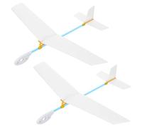 Hohopeti 2 Kit Aereo da Assemblare in Legno Plane Glider Non Verniciato Stem per Sviluppo Creatività e Coordinazione Occhio Mano per Attività Educative e Decorazioni Indoor Outdoor