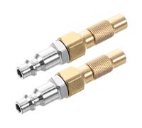 Hohopeti 2 Pezzi Adattatore Ugello Gonfiaggio Pneumatici Raccordo Rapido Filettato per Compressore Aria Connessione Stabile e Antiperdita Compatibile con Vari Dispositivi Compatto e
