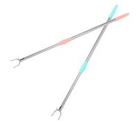 Hohopeti 2 pezzi Asta Stendibiancheria Regolabile in Acciaio Telescopico Resistente e Leggero per Asciugatura Indumenti per Balcone e Uso