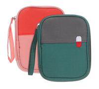 Hohopeti 2 pezzi Borsa Porta Medicine Mini Sacchetti Farmaci Resistenti e Leggeri con Ampia Apertura per Viaggi Escursionismo e Uso Quotidiano