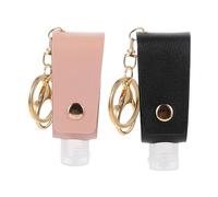 Hohopeti 2 pezzi Bottiglia Profumo Portatile con Custodia Protettiva in PU e Portachiavi Bottiglie Ricaricabili per Viaggio Liquidi Essenziali e Sapone Leggere e Resistenti per Uso Interno