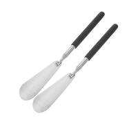 Hohopeti 2 pezzi Calzascarpe Telescopico in Acciaio Inossidabile per Anziani e Donne in Gravidanza Manico Regolabile per Facilitare la Calzata Design Portatile e Resistente per Uso