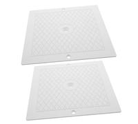 Hohopeti 2 Pezzi Coperchio Quadrato per Skimmer Piscina Copertura Sicura Antiscivolo per Accessori Piscina Protezione da Detriti per Manutenzione Pulita