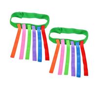 Hohopeti 2 pezzi Gioco Tira la Coda con Cintura Verde e Code Colorate Giocattolo Esterno per Ragazzi e Ragazze Allenamento Coordinazione Mano-occhio e Socializzazione in Asilo