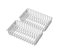 Hohopeti 2 pezzi Organizer per Posate in Acciaio Resistente Porta Bacchette e Utensili Compatto Risparmio Spazio per Cucina Cestino da Cucina per Posate e Bacchette Organizer per Utensili