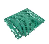 Hohopeti 2 Pezzi Piastrelle Pavimento Garage Interbloccanti in Plastica Antiscivolo Drenanti Quadrate per Lavaggio Auto e Officina Tappeti Esterni per Drenaggio e Uso Industriale