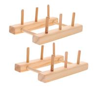 Hohopeti 2 Pezzi Porta Filo in Legno Organizer Rocchetti Cucito con Assi Supporto Stabile e Resistente per Spoletta per Ricamo e Macchina da Cucire