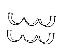 Hohopeti 2 pezzi Portabottiglie Battuto da Rappresentazioni Eleganti per Bottiglie Vino Supporti per Cucina e Bar Colore Nero per Natale e