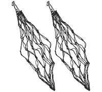 Hohopeti 2 pezzi Rete per Paglia Resistente con Capacità Sacca Multiuso Anti-morso per Cavalli Sacco Rete Alimentazione Lenta Leggero e Durevole per Stalle e Viaggi