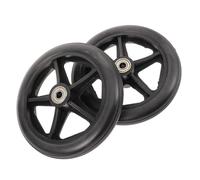 Hohopeti 2 pezzi Ruote Anteriori Sedia Rotelle in PVC e Acciaio Silenziose e Resistenti per Carrozzina Accessorio Antiscivolo ad Alta Capacità di Carico Facili da Installare per Disabili e