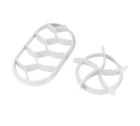 Hohopeti 2 pezzi Stampi per Pane in Plastica Bianca con Forme Rotonde e Ovali per Pasta Sfoglia Accessori da Forno per Casa e Laboratorio Facile da Pulire e Riutilizzabile