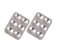 Hohopeti 2 Pezzi Tavolozze in Alluminio con Scomparti Resistente e Lavabile per Miscelazione Colori Pittura per Scuola e Laboratori Creativi