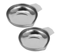Hohopeti 2 Pezzi Vassoio Bilancia Piccolo in Acciaio Inossidabile per Bilancia Elettronica Gioielli Piatto Pesata Mini con Bocca Punta per Precisione e Versatilità in Cucina e