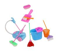 Hohopeti 2 set Miniature Strumenti Pulizia Bambole Gioco Casa delle Bambole per Accessori Colorati e Realistici per Gioco di Ruolo e Pulizie Materiale Durevole Colore Colore Casuale
