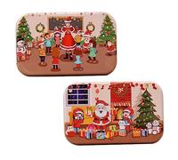 Hohopeti 2 Set Puzzle Legno Natalizi Diy Educativo per Design Intelligente per Sviluppo Manuale e Cooperazione