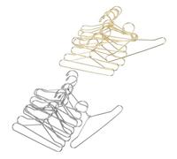 Hohopeti 20 Pezzi Appendiabiti in Metallo Mini 65mm per Vestiti Bambole, Accessori per Armadi Casa delle Bambole, Grucce Compatte Salvaspazio per Gonne e Abiti, Espositore Decorativo