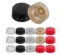 Hohopeti 20 Pezzi Electric Guitar Knobs Plastic Dome Volume And Tone Control Precise Sound Adjustment Compatible With Various Electric Guitar Models For Expert Tone Tuning