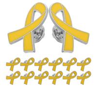 Hohopeti 20 pezzi Spille Nastro Consapevolezza Cancro al Seno Giallo Spilli Decorativi con Fiocchetto Carino per Promuovere Salute e Prevenzione