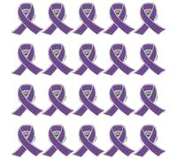 Hohopeti 20 Pezzi Spille Nastro Smaltate per Consapevolezza Spilla Risvolto Donna per Campagne Contro la Violenza Accessorio Solidale Nastro