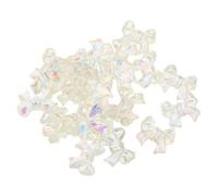 Hohopeti 200 Pezzi Nail Charms Fiocco Iridescenti in Resina per Unghie Donna e Teen Decorazioni Nail Art Resistenti per DIY Manicure Creativa