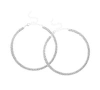 Hohopeti 2pezzi Collana Per Doppio Collana Cristallo Girocollo Tennis Ciondolo Cristallo Regolabile Doppio Eleganti