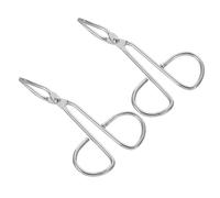 Hohopeti 2pezzi Pinzette Forbice Punta Obliqua in Acciaio Inossidabile Pinzette Per Sopracciglia e Applicazione Ciglia Strumenti Bellezza Portatili e Donna