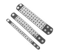 Hohopeti 3 pezzi Bracciale Punk Borchiato a Forma di Stelletta in PU Morbido per Accessorio Moda per Club e Street Photography