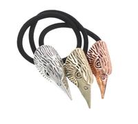 Hohopeti 3 Pezzi Skull Hair Ties Nordic Viking Crow Head Elastic Ponytail Holders For Bold Punk Style Stretchy Hair Accessories For Halloween And Daily Wear