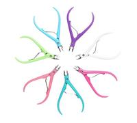 Hohopeti 3 Pezzi Tronchesine Cuticole con in Plastica Pinza Manicure e Pedicure Portatile Rimuovi Pellicine e Morta con Molla Resistente per Unghie e Cuticole Colori Casuali