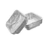 Hohopeti 30 pezzi Teglie Alluminio Usa e Getta Pirofile Quadrate Resistenti per Forno e Friggitrice ad Aria Uso Casa Bbq Cottura Conservazione Alimenti