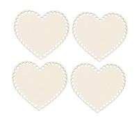 Hohopeti 4 Pezzi Base per Borsa Cuore in Legno Resistente Fondo per Borse Fai da Te Supporto Solido e Liscio per Modellare e Proteggere Fondo Accessorio per Uncinetto e Artigianato