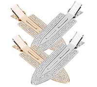 Hohopeti 4 pezzi Clip per Capelli Donna con Strass Fermagli No Crease e No Bend per Frangia Accessori Leggeri ed Eleganti per Styling Capelli Raffinato