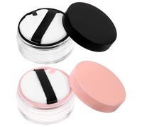 Hohopeti 4 pezzi Contenitori per Cipria in Polvere Libera Puff Custodie Vuote per Trucco Portatili e Resistenti per Conservazione Cipria Polvere Essence