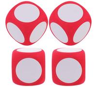 Hohopeti 4 Pezzi Dadi Cancellabili in Schiuma da 6 Cm, Grandi Dadi da Gioco Leggeri Angoli Arrotondati, Strumento Didattico per Giochi Matematici e Attività Scolastiche