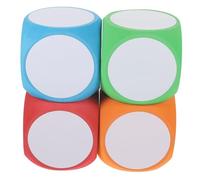 Hohopeti 4 pezzi Dadi Giganti in Schiuma Cancellabili per Giochi Educativi e Feste Dadi DIY Riutilizzabili per Matematica e Attività Ludiche Silenziosi per Party