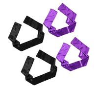 Hohopeti 4 pezzi Fasce per Parrucca in Satin da Fascia Larga Antiscivolo per Capelli Accessori Acconciature Donna per Yoga Trucco e Fissaggio Capelli