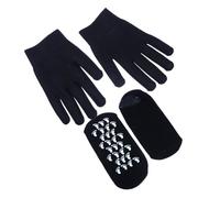 Hohopeti 4 pezzi Guanti e Calzini in Gel Idratante per Mani e Piedi Riutilizzabili e Lavabili Morbidi e Leggeri per Secca e Screpolata Comfort Notturno e Riparazione Colore Colore Casuale