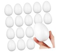 Hohopeti 40 Pezzi Uova in Schiuma Vuote per Decorazioni Te Uova Polistirolo Non Verniciate per Pittura e Artigianato per Decorazioni Pasquali