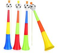 Hohopeti 4pezzi Corno per Sostenitori Corno per Partite di Calcio di Tromba di Plastica Giocattoli Forma di Tromba Oggetti di Scena per Appassionati da Stadio Colore Casuale
