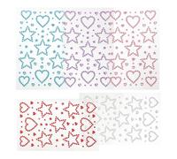 Hohopeti 5 fogli Adesivi Brillanti Viso Stelle e Cuori per Trucco Festival e DIY Design Unico con Pietre Hollow e Piene Stickers Trucco Comfort per Feste e Artigianato Creativo