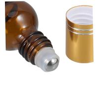 Hohopeti 5 Pezzi Bottiglie Roller per in Vetro con Sfere in Acciaio per Profumo e Cosmetici Ricaricabili Dosatore Facile Uniforme