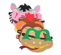 Hohopeti 5 Pezzi Maschere Animali Colorate per Party e Cosplay Maschera Mezza Faccia per Halloween Carnevale Mascherata con Roditore Mucca Grande Felino Coniglio e Fantastica