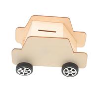 Hohopeti 5 Salvadanaio Auto in Legno da Decorare Contenitore Cambia Monete Multifunzionale Salvadanaio da Te per Design Veicolo Simulato per Cameretta