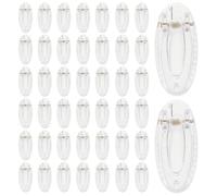 Hohopeti 50 Pezzi Di Fermagli Per Capelli Trasparenti In Plastica Non Finiti Per Artigianato Fermaglio Per Capelli A Punta Singola Forcina Fatta A