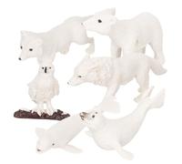 Hohopeti 6 pezzi Animali Selvatici Miniature Educative per Modelli Animali Invernali Realistici per Giochi Didattici e Decorazioni Cameretta Ragazzo Ragazza Ragazza