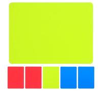 Hohopeti 6 Pezzi Cartellini Arbitro Calcio Professionali PVC Rosso Giallo Blu Standard Internazionali Resistente e Leggero per Sanzioni e Espulsioni in Partite di Calcio e Sport Multisport