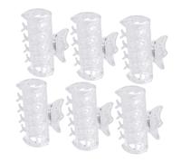 Hohopeti 6 pezzi Clip per Bigodini Termici Trasparenti Morsetti Resistenti al Calore per Capelli Lunghi e Corti Strumenti Professionali per Acconciature Ricci e Effetti Naturali